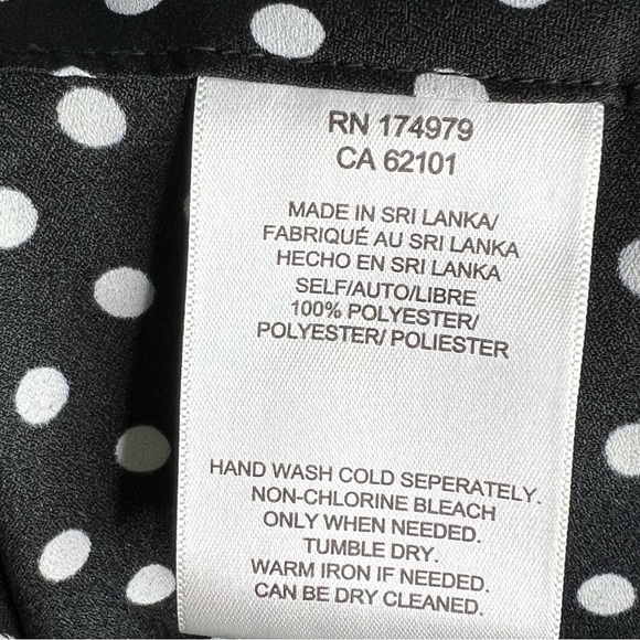 BCBGMAXAZRIA Black White Polka Dot Mini Skirt Size 12 - Picture 6 of 7